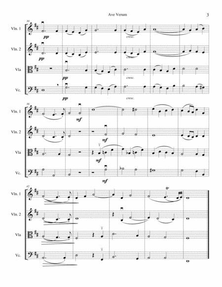 Ave Verum Corpus for String Quartet