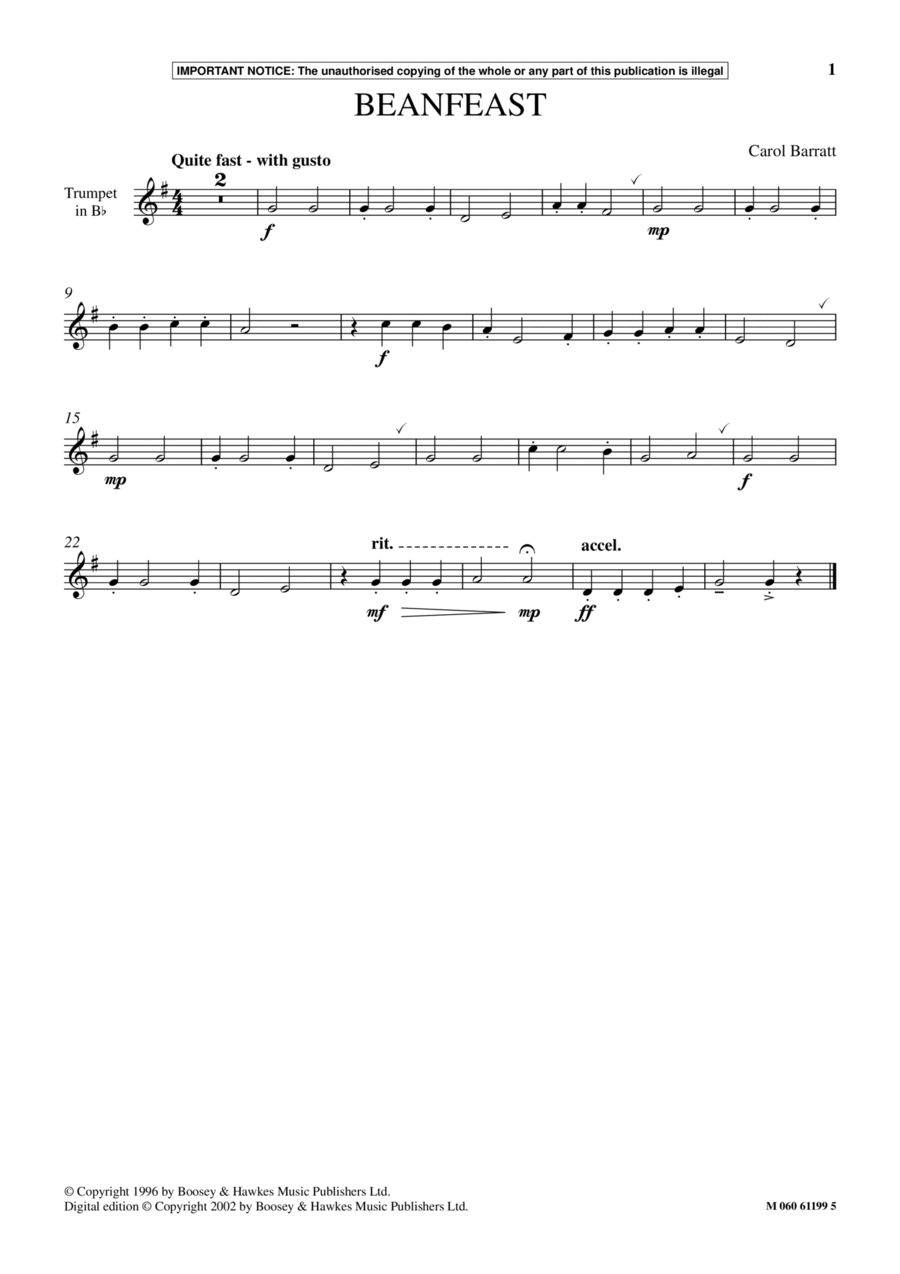 Beanfeast Beanfeast School and Community scores gallery preview page 1