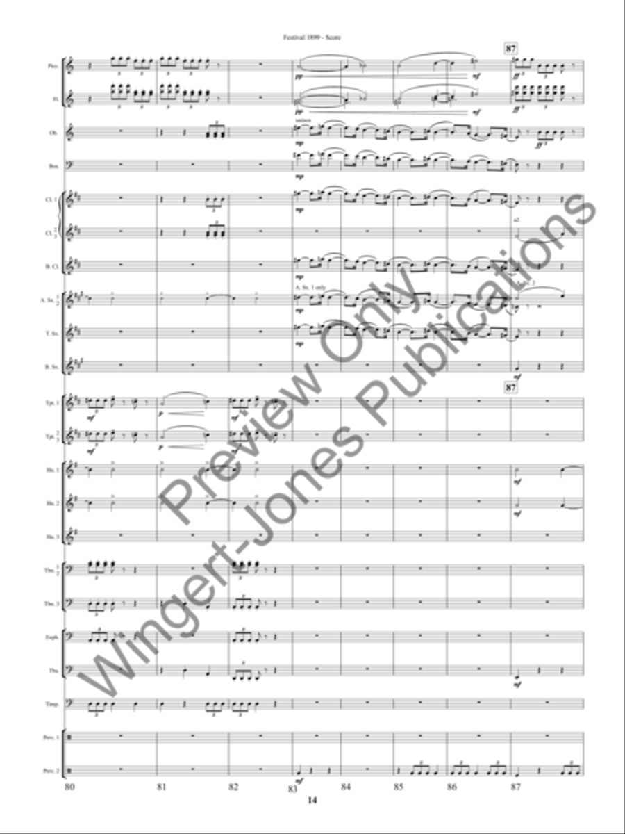 Festival 1899 (Score) Concert Band scores gallery preview page 17