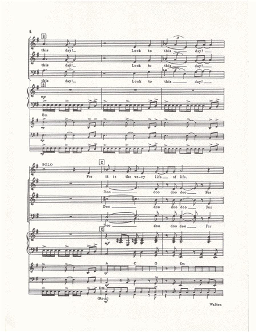 Look to this Day (Vocal Score) Divisi scores gallery preview page 4