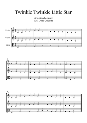Twinkle Twinkle Little Star (For BEGINNER and kids) (String trio)