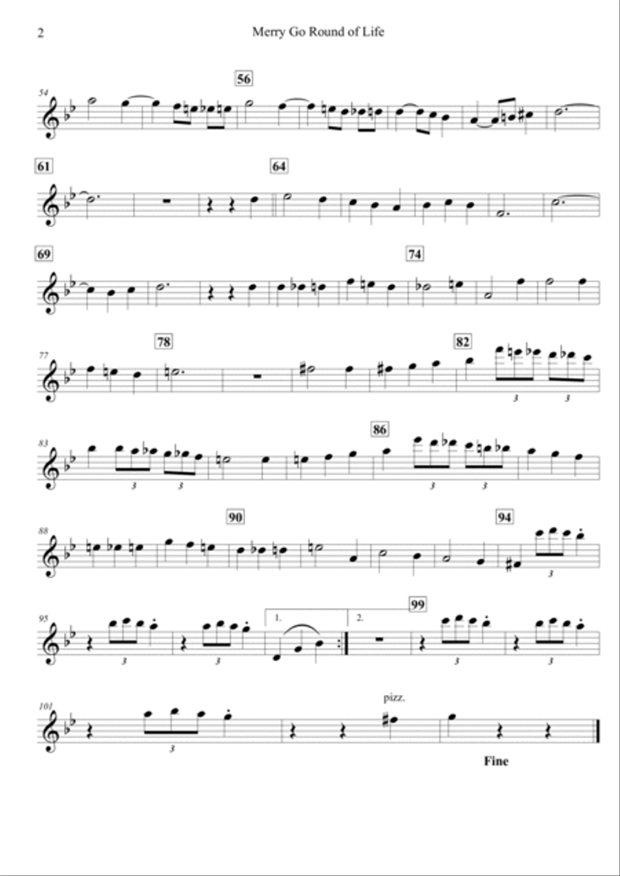 Merry-go-round Of Life Chamber Music scores gallery preview page 6