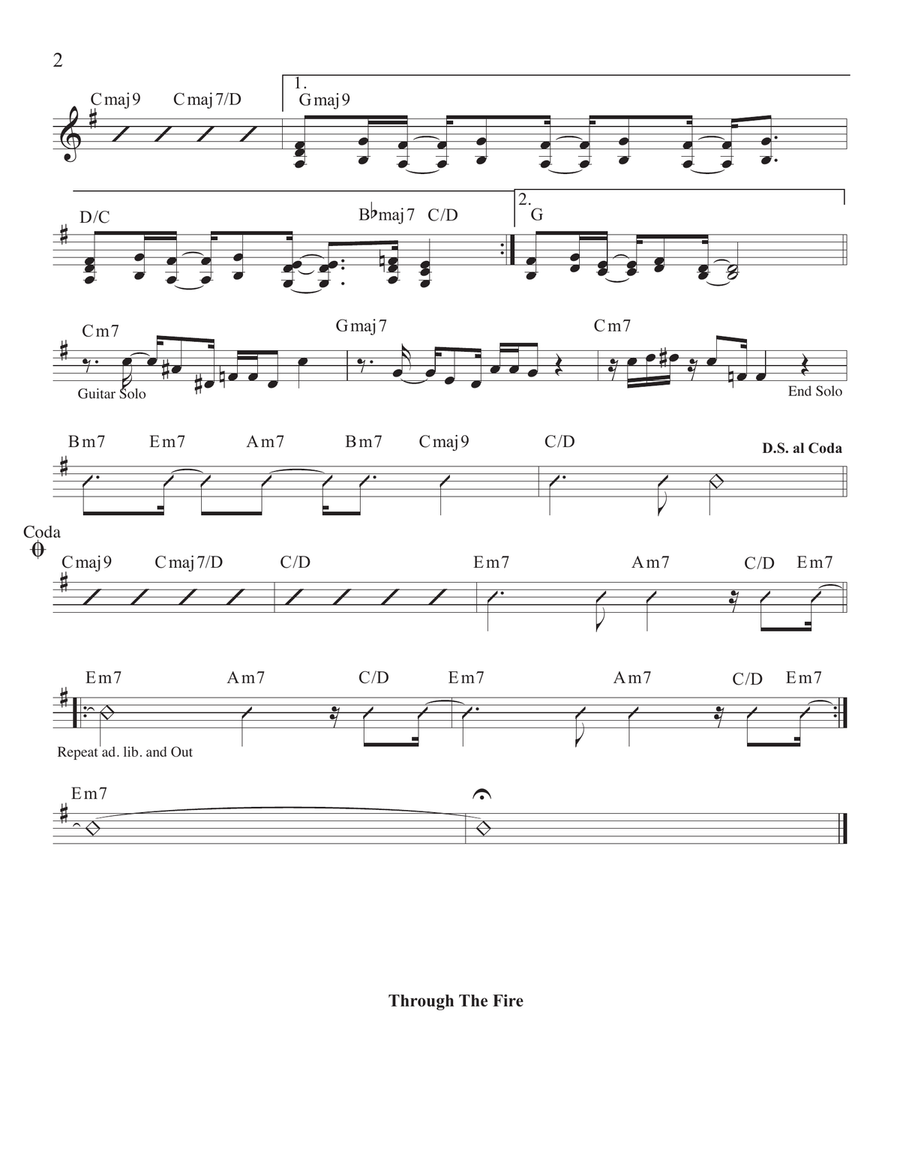Through The Fire Through The Fire Piano, Vocal scores gallery preview page 2