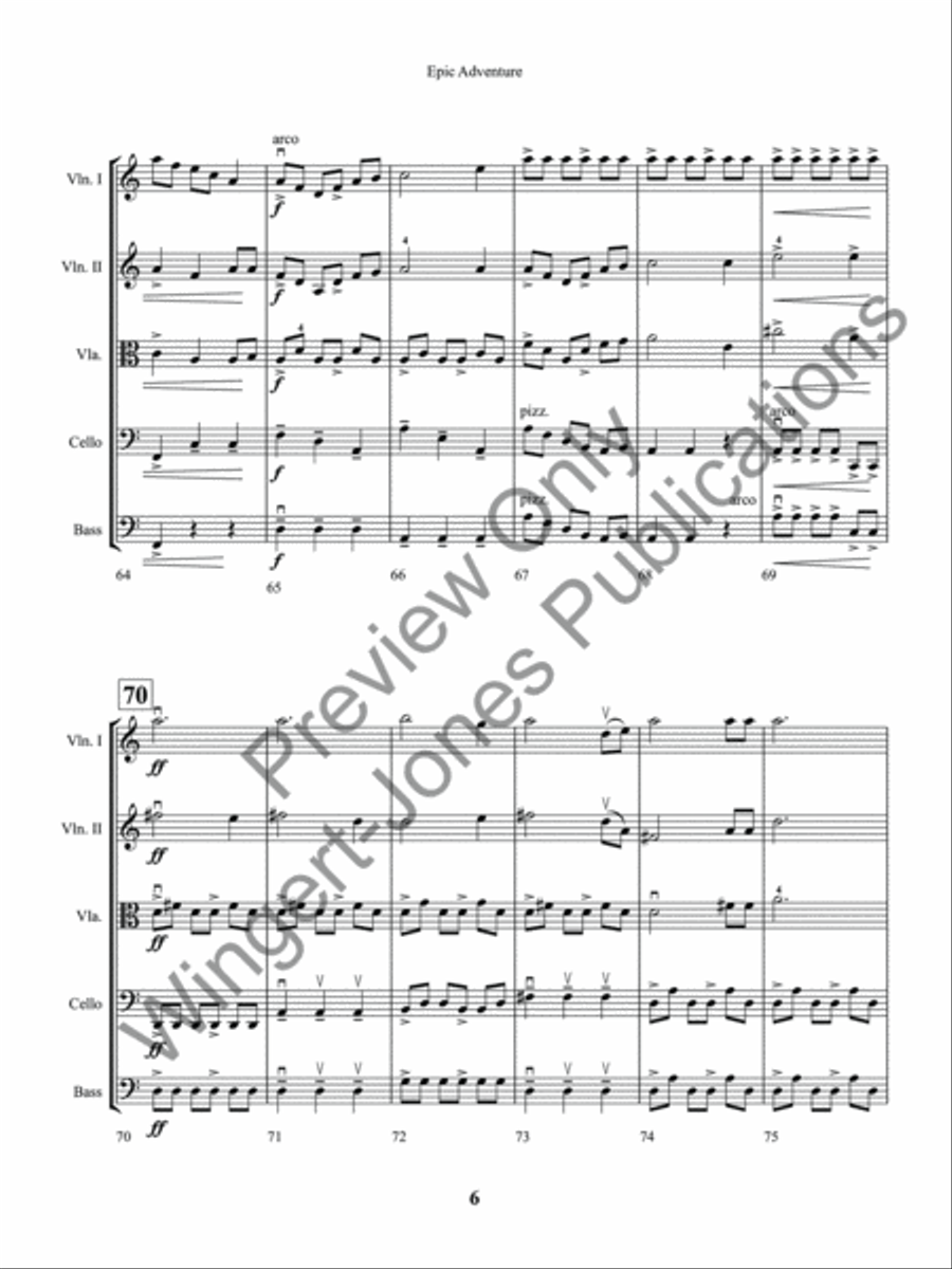 Epic Adventure String Orchestra scores gallery preview page 9