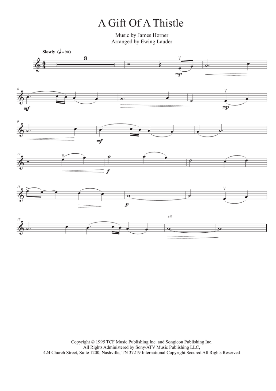 A Gift Of A Thistle String Duet scores gallery preview page 1