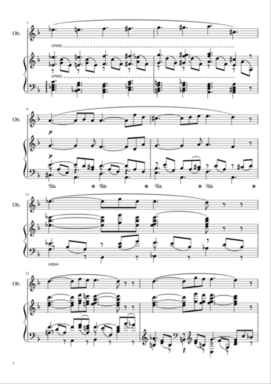 W. A. Mozart 'Lacrymosa' from Requiem K. 626, for Oboe and Piano Piano Accompaniment scores gallery preview page 4