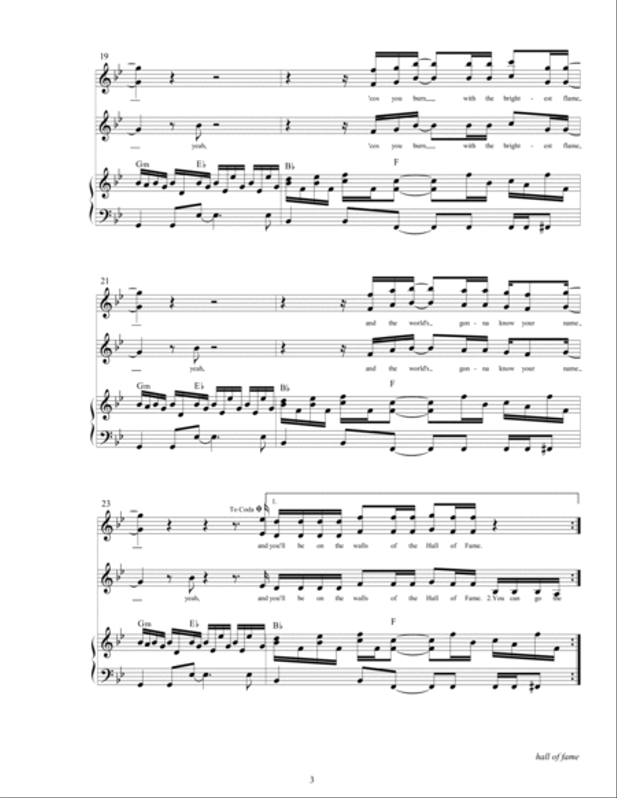 Hall Of Fame 4-Part scores gallery preview page 5