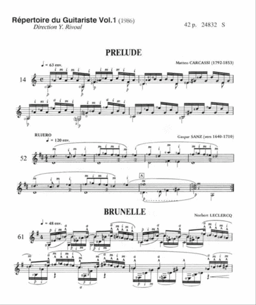 Repertoire du Guitariste - Volume 1 Acoustic Guitar scores gallery preview page 2