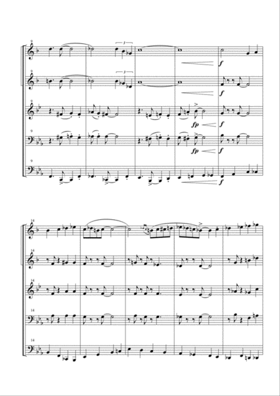 On Green Dolphin Street Brass Ensemble scores gallery preview page 4
