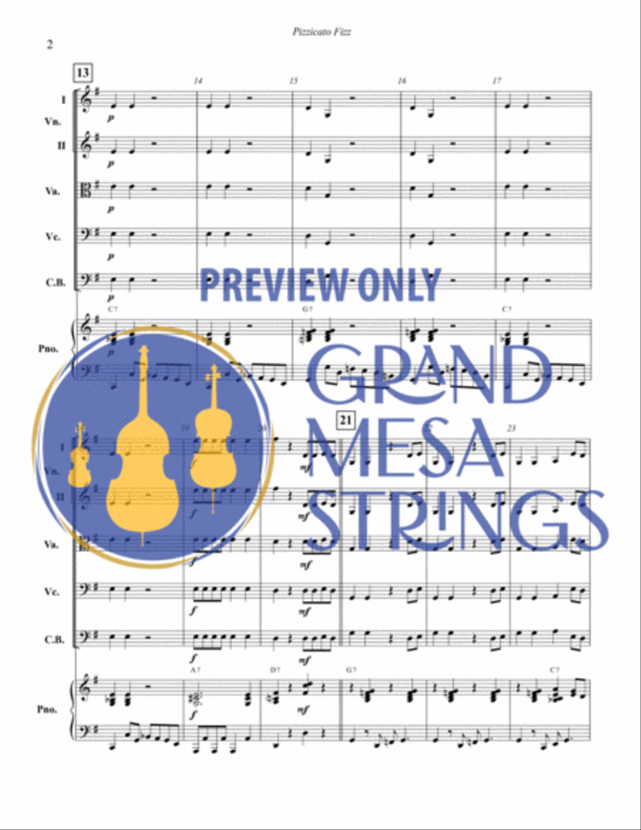 Pizzicato Fizz String Orchestra scores gallery preview page 3