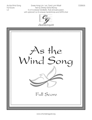 Book cover for As the Wind Song - Full Score