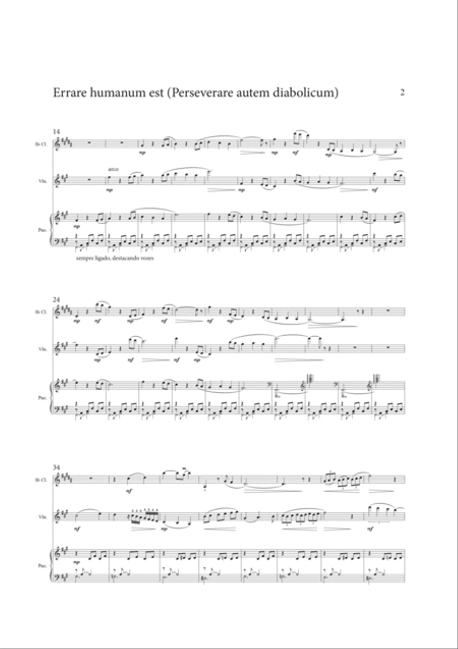 Errare humanum est (Perseverare autem diabolicum) Opus 95 Chamber Music scores gallery preview page 2