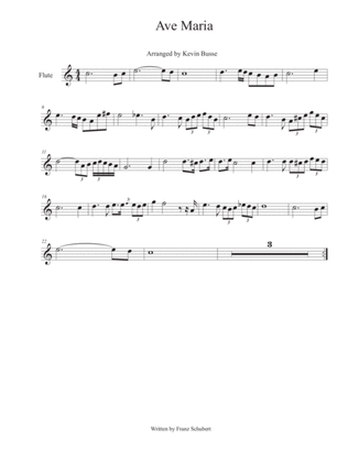 Book cover for Ave Maria (Easy key of C) - Flute