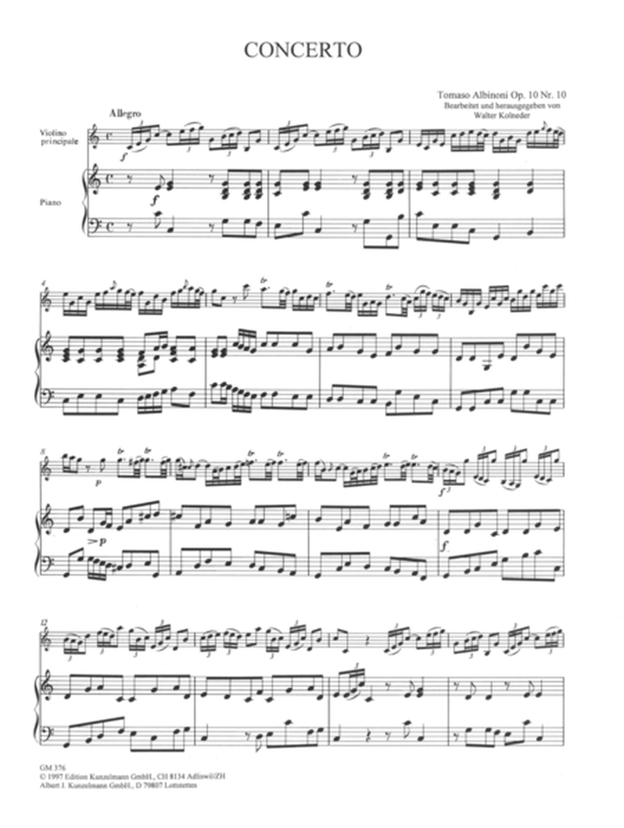 Concerto a cinque Op. 10/10