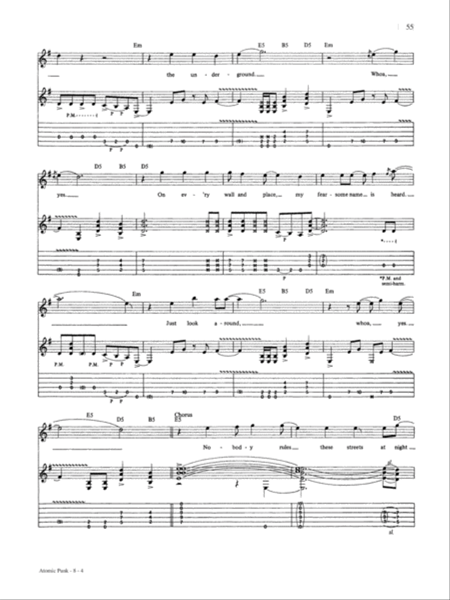 Atomic Punk Guitar Tablature scores gallery preview page 4