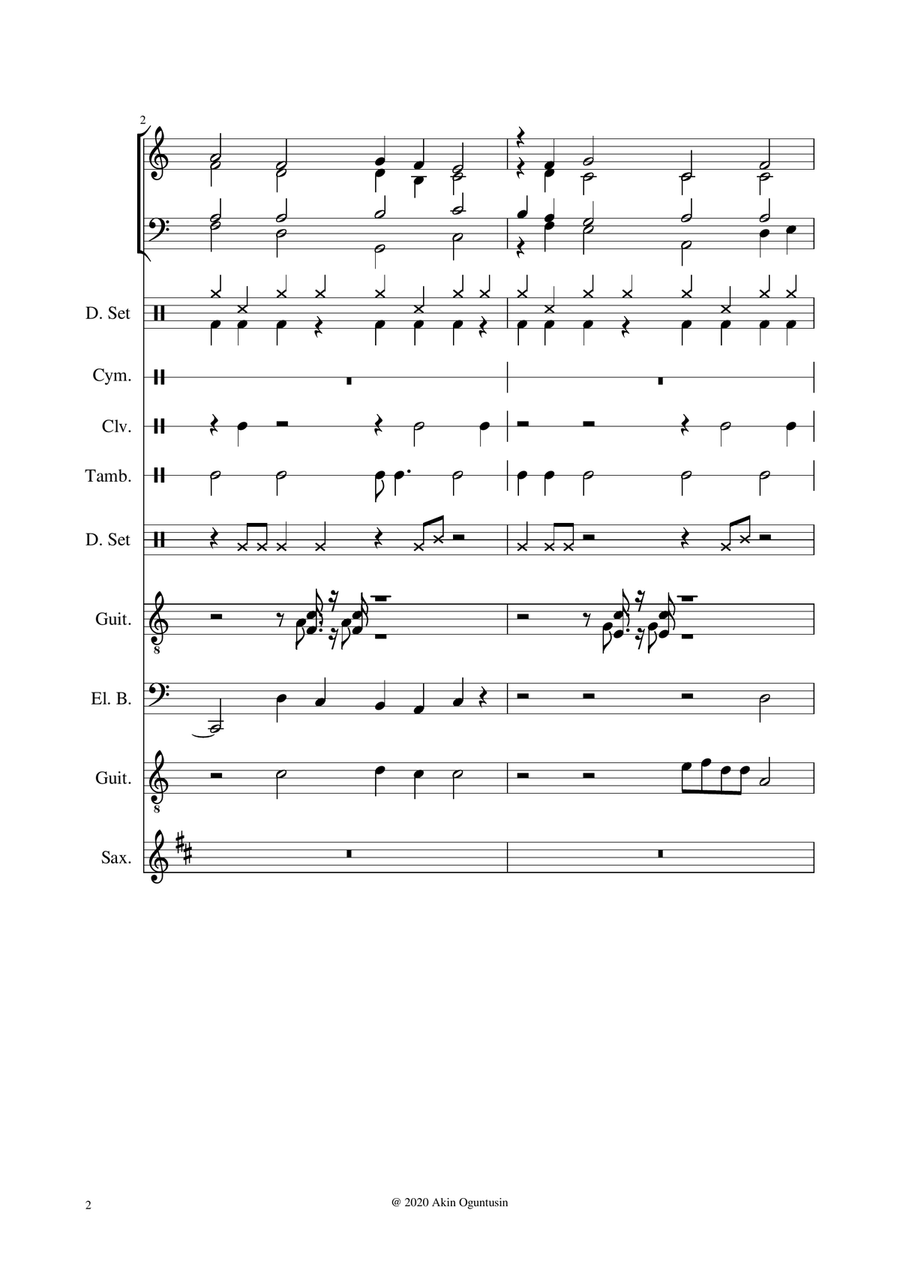 Jesu ni Balogun ọkọ - Jesus is the Captain of the ship 4-Part scores gallery preview page 3