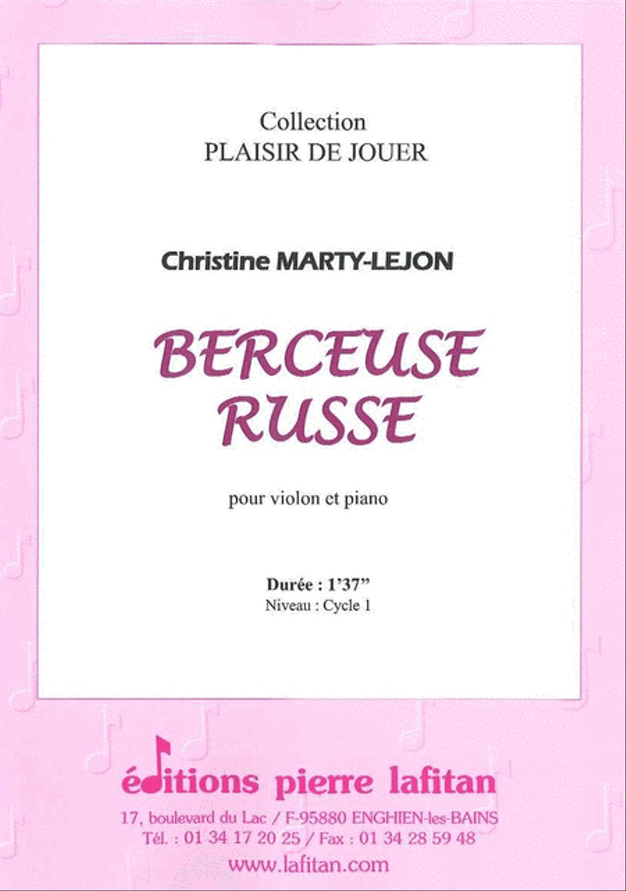 Berceuse Russe Violin Solo scores gallery preview page 1