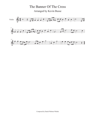 The Banner Of The Cross (Easy key of C) - Violin