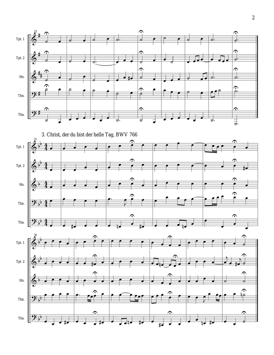 Five Five-Part Chorales Five Five-Part Chorales Brass Ensemble scores gallery preview page 3