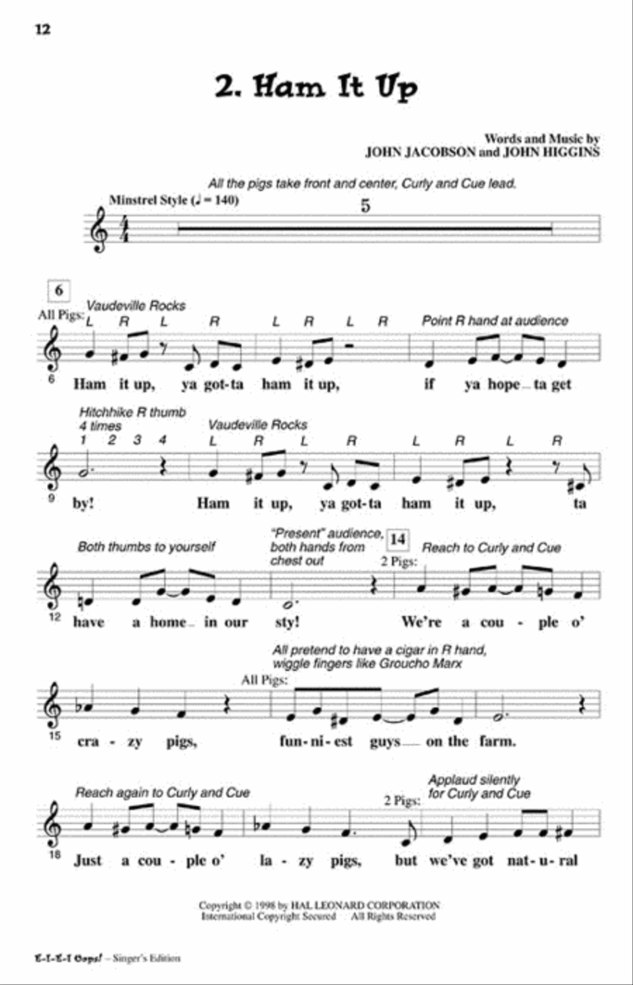 E-I-E-I Oops! (Musical) Choir scores gallery preview page 3