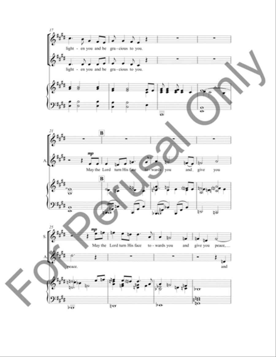 May The Lord Bless You And Keep You SSA scores gallery preview page 3