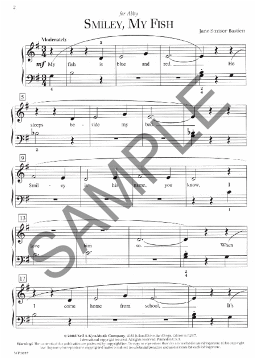 Smiley My Fish Piano Method scores gallery preview page 2