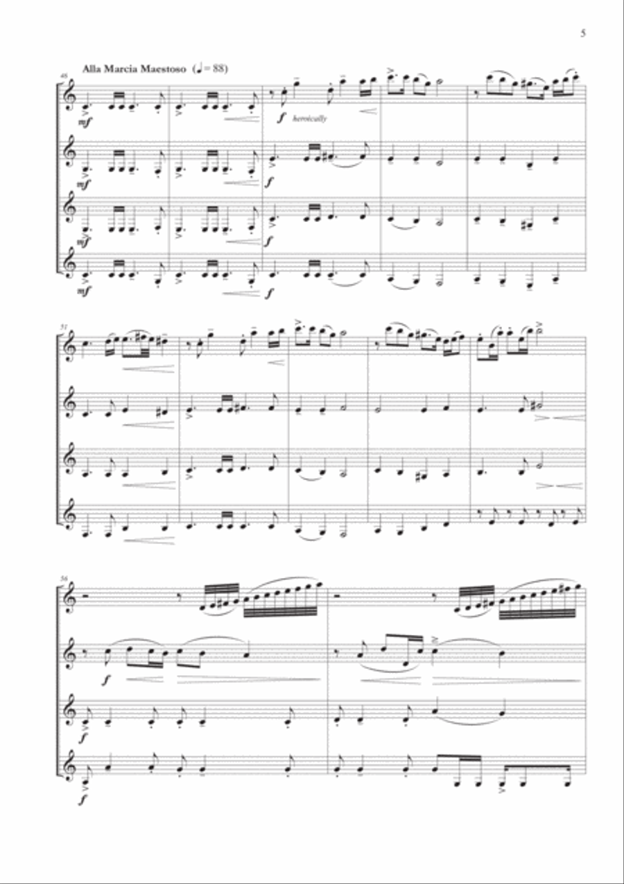Jurassic Park III Woodwind Quartet scores gallery preview page 5