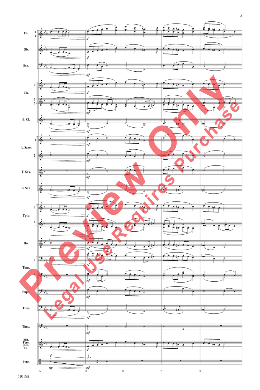 Eulogy for the Fallen Eulogy for the Fallen Concert Band scores gallery preview page 5