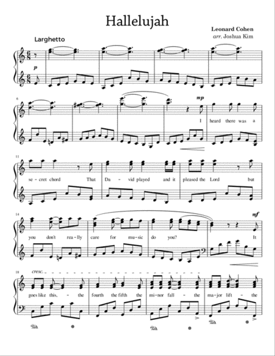 Hallelujah Voice scores gallery preview page 2