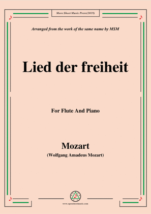 Mozart-Lied der freiheit,for Flute and Piano