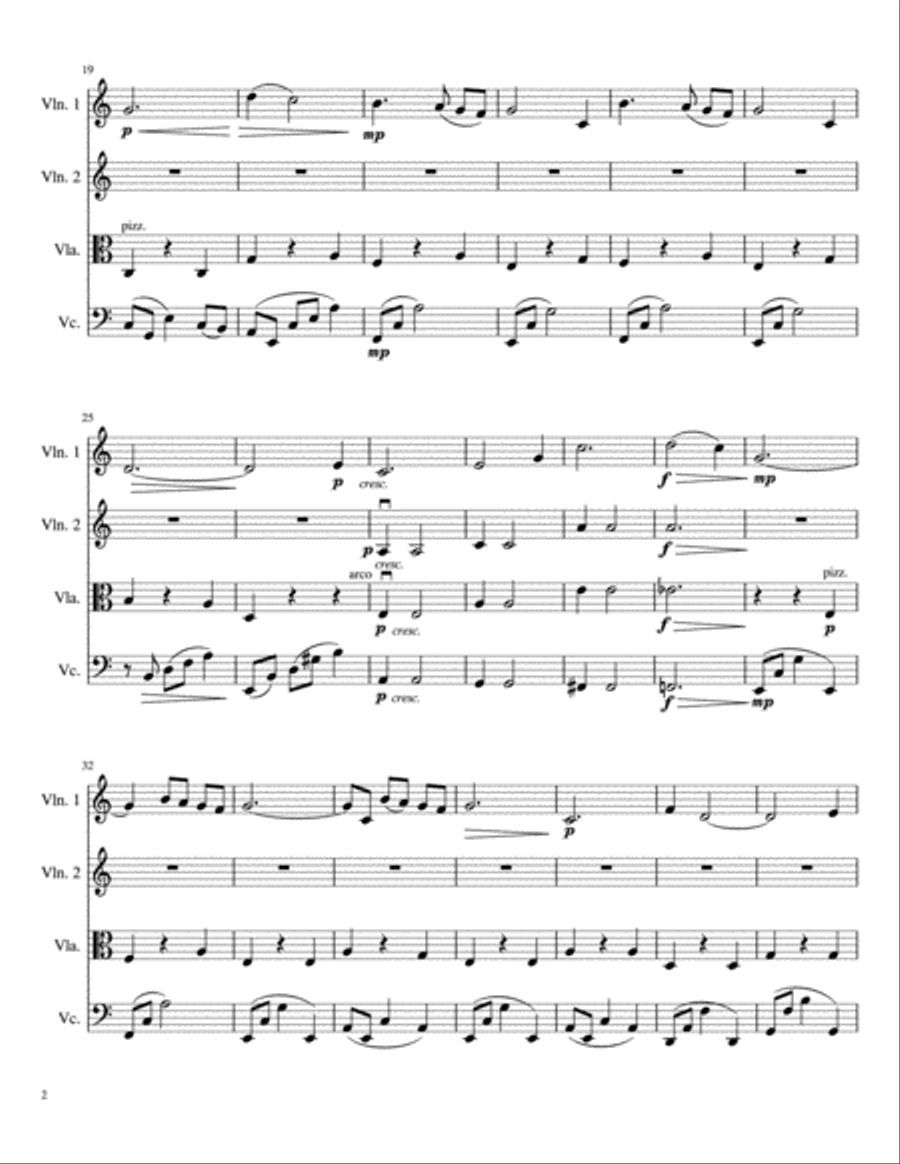 Moon River Moon River String Quartet scores gallery preview page 3