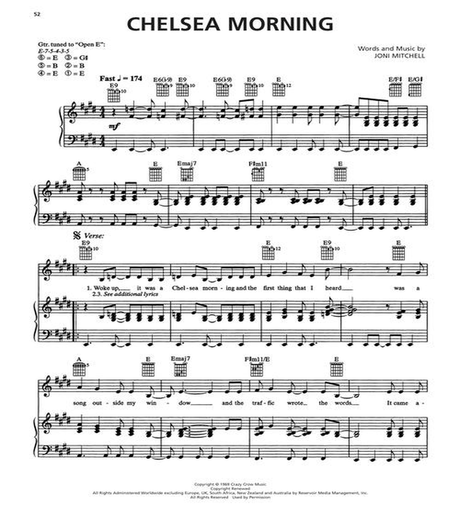 The Joni Mitchell Sheet Music Collection Piano, Vocal, Guitar scores gallery preview page 6