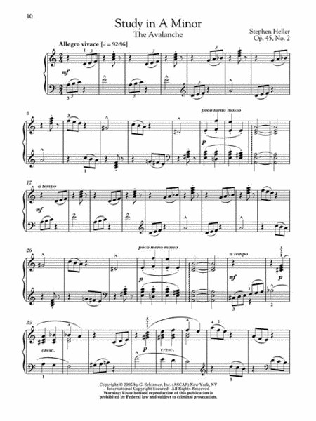 Heller – Selected Piano Studies, Opus 45 & 46 image number null
