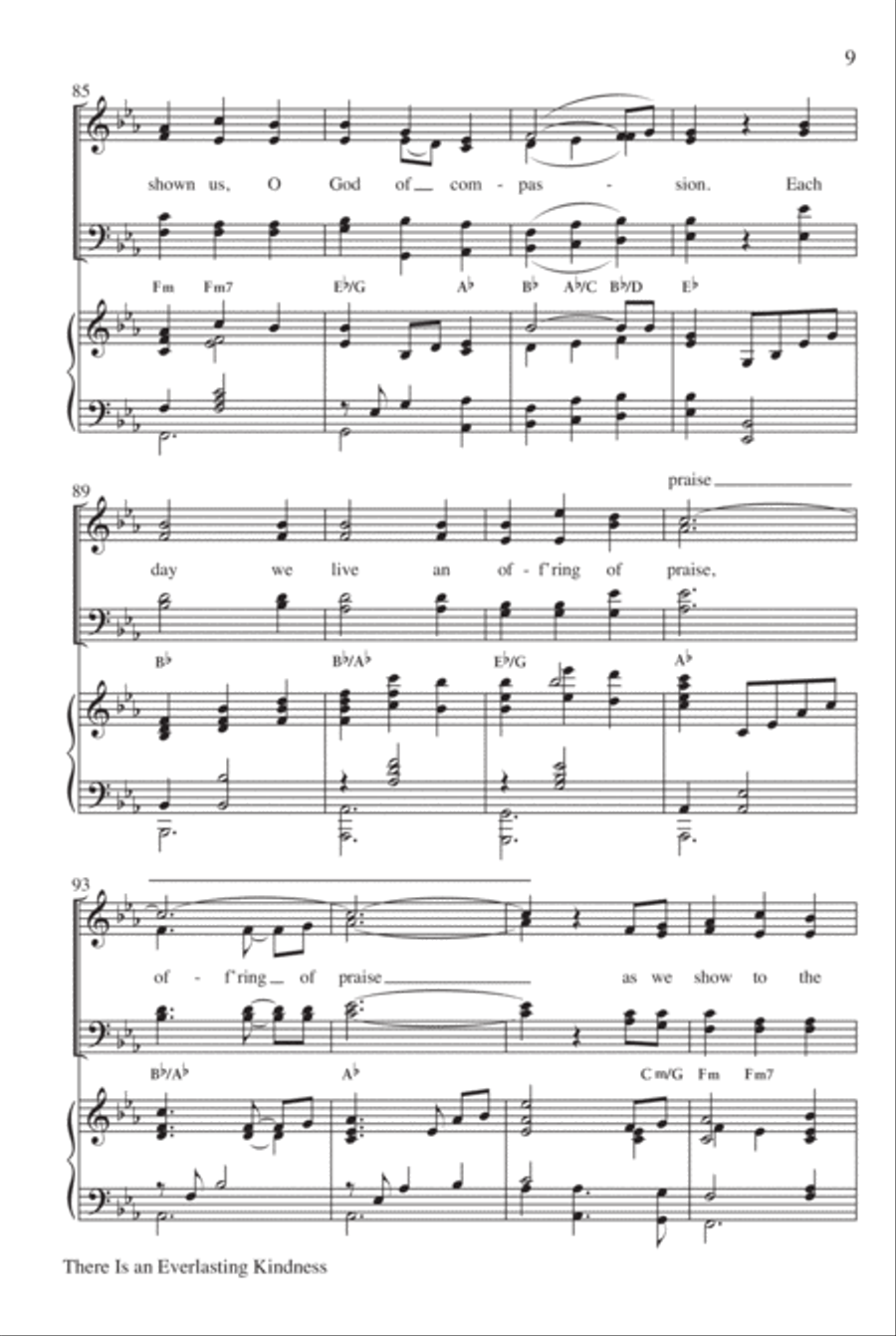 There Is an Everlasting Kindness (The Compassion Hymn) 4-Part scores gallery preview page 10