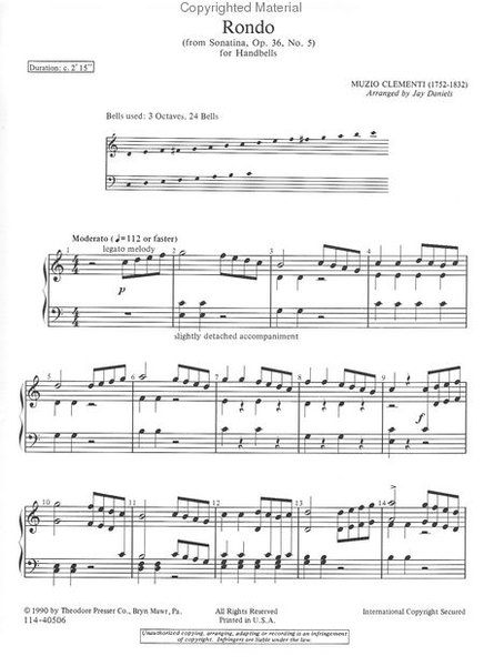 Rondo (From Sonatina, Op. 36, No. 5)