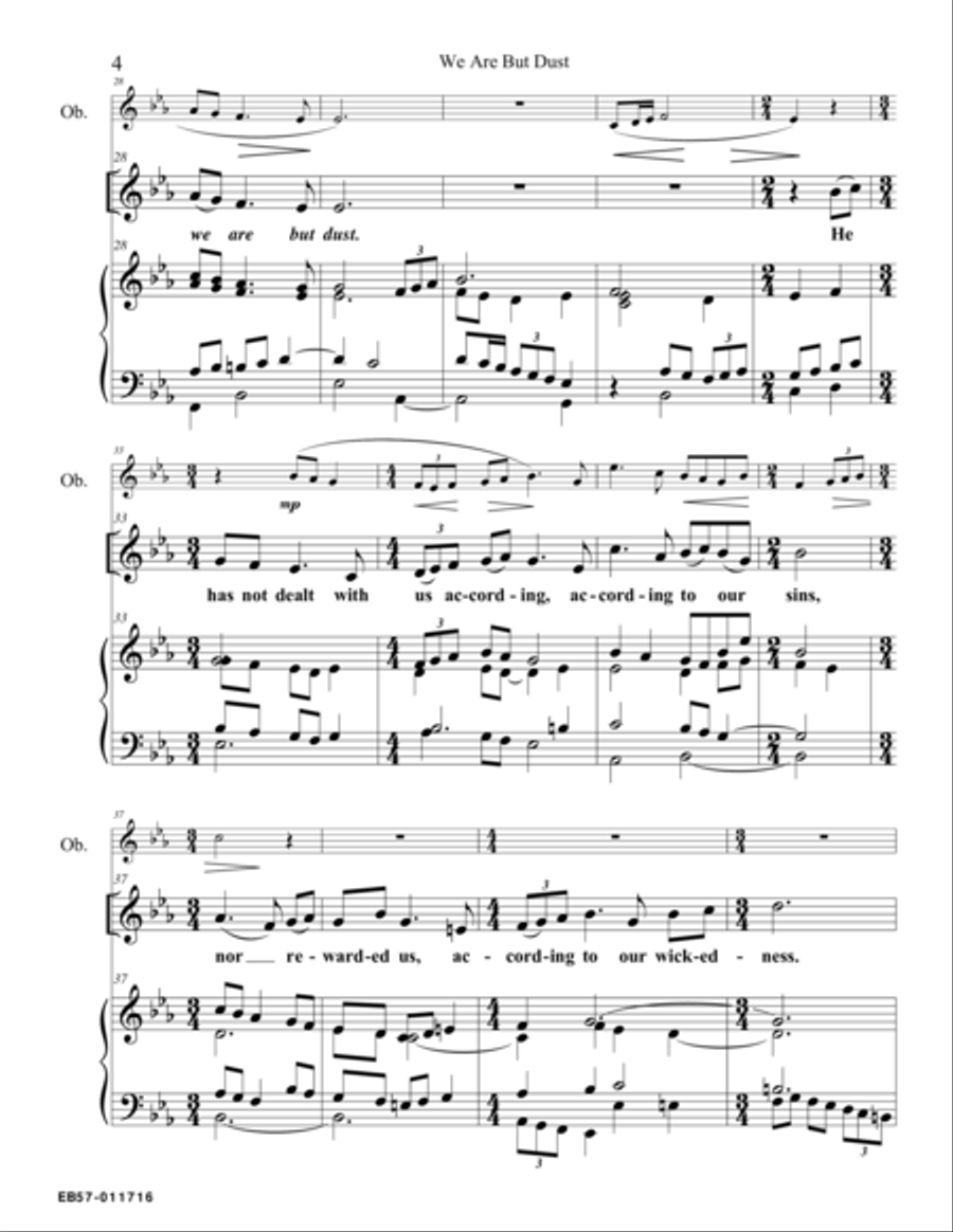 We Are But Dust (Psalm 103) 4-Part scores gallery preview page 4