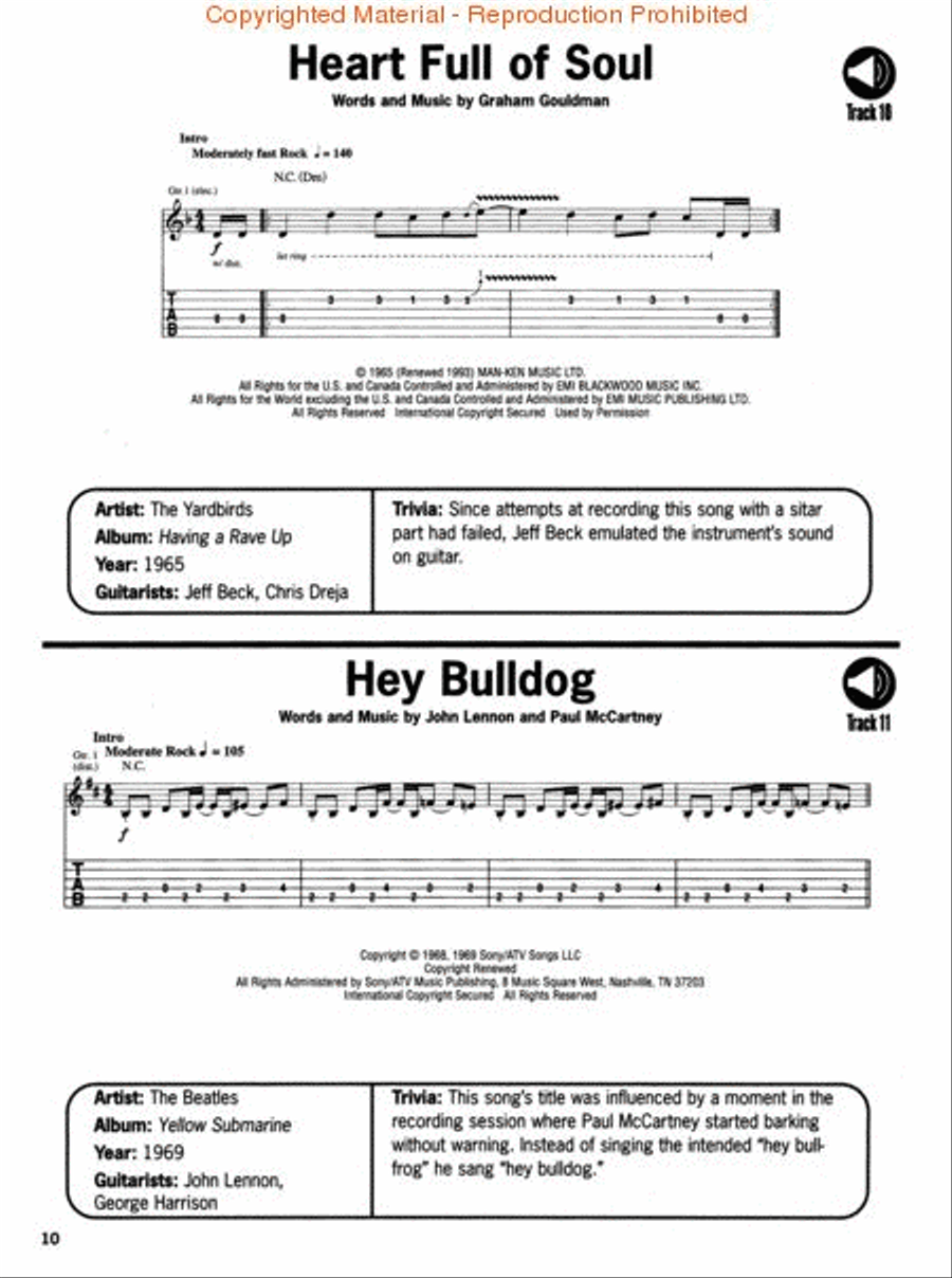 '60s Guitar Riffs - 2nd Edition Electric Guitar scores gallery preview page 3