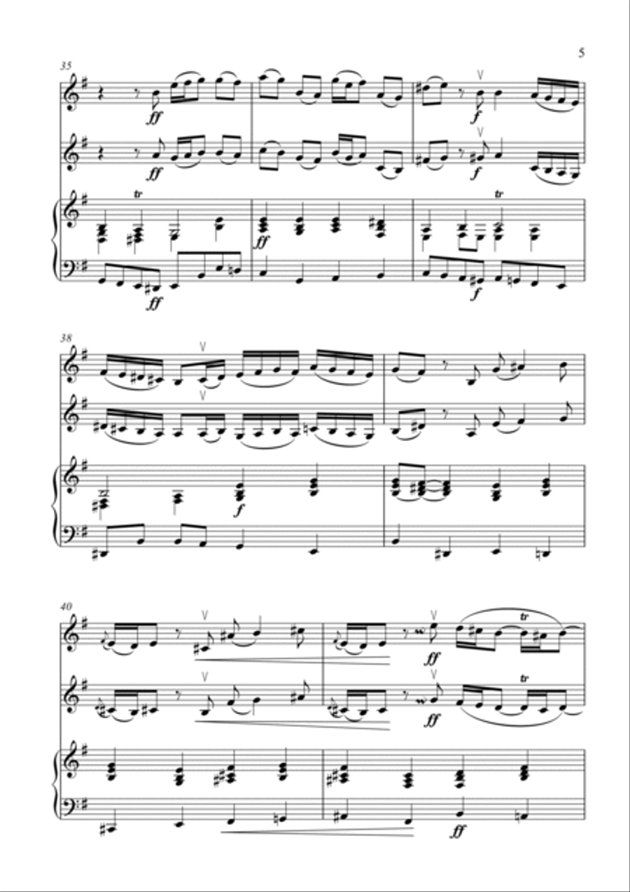 Sleepers Awake! (Wachet Auf!) (BWV 140) - for 2 Violins & Piano (Part of 