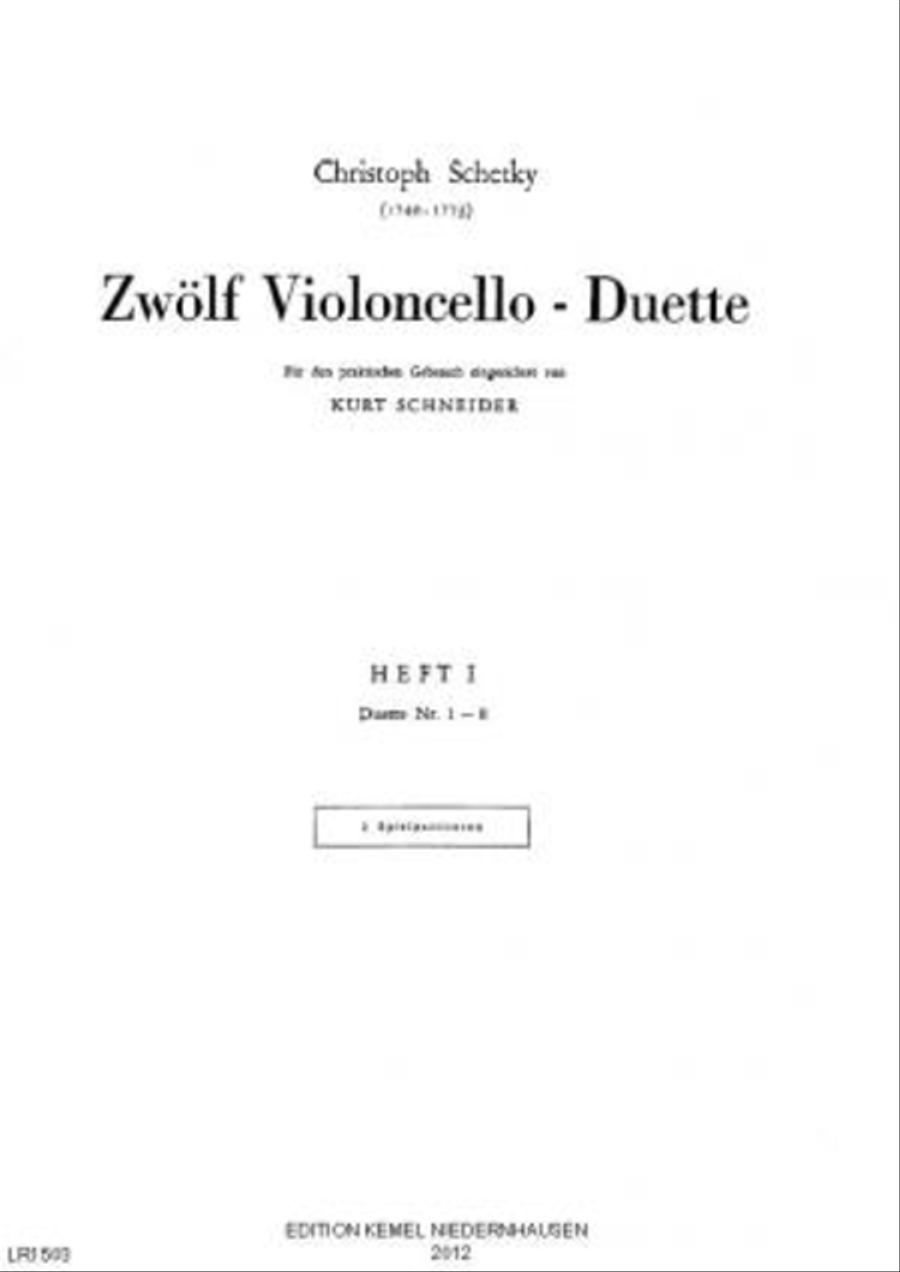 Zwölf Violoncello-Duette String Duet scores gallery preview page 1