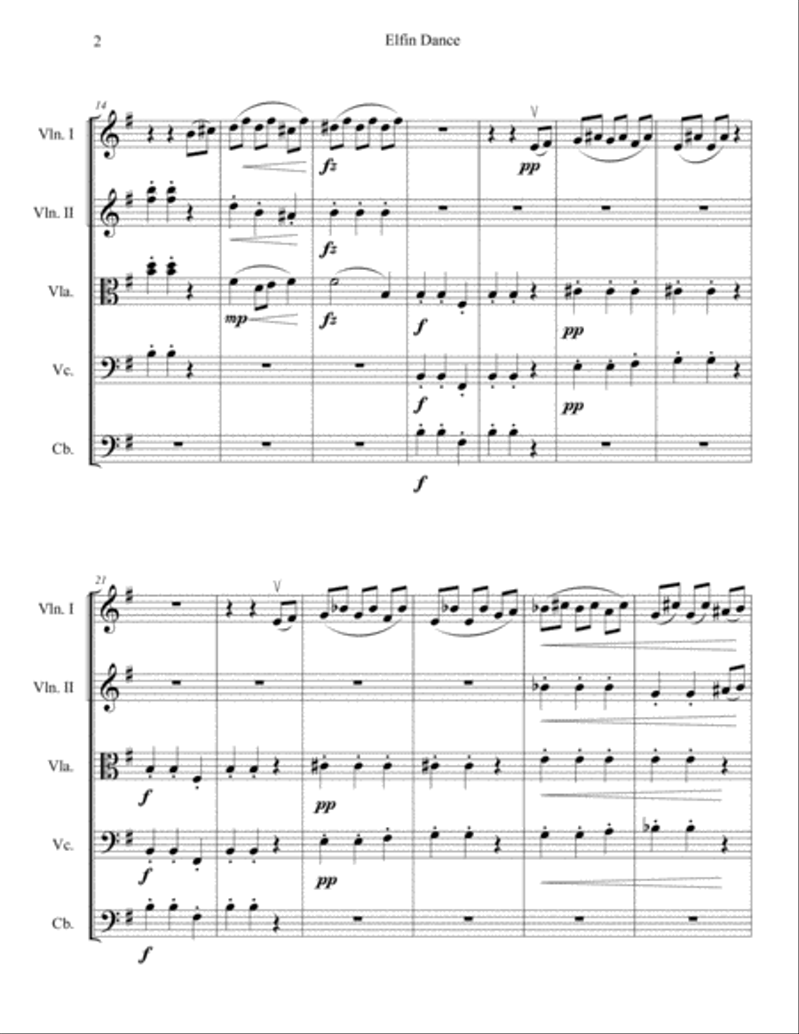 Elfin Dance Elfin Dance String Orchestra scores gallery preview page 3