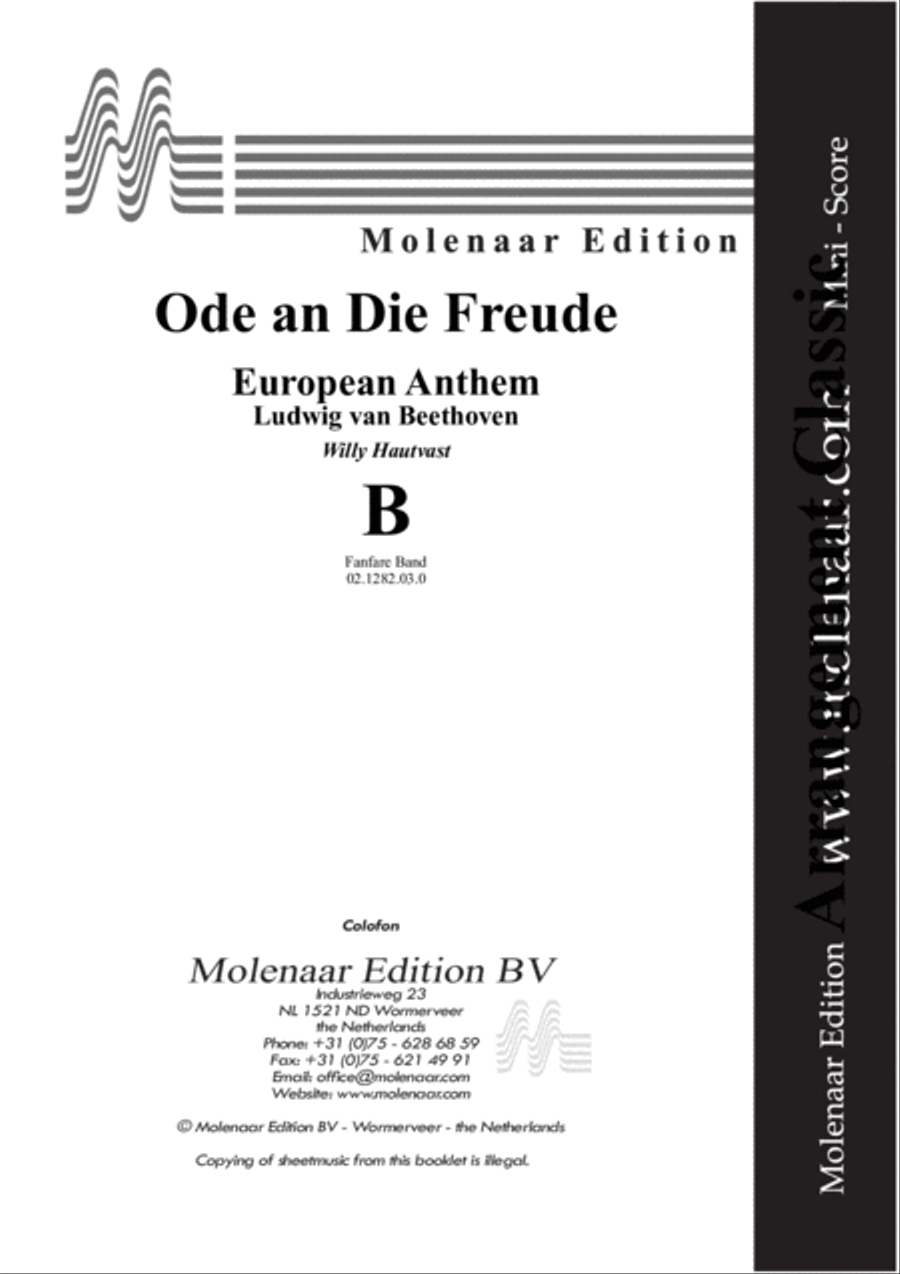 Ode an Die Freude Fanfare Band scores gallery preview page 2