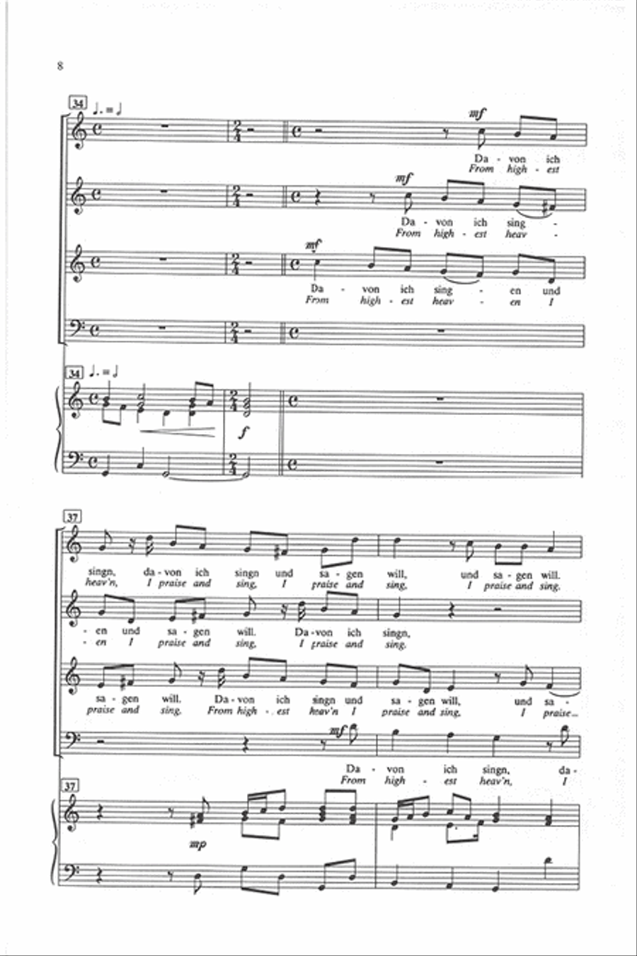 Vom Himmel Hoch (From Heav'n on High) (Vocal Score) image number null