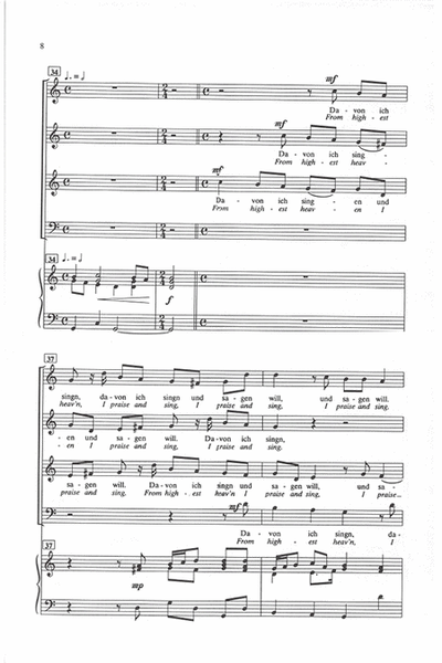 Vom Himmel Hoch (From Heav'n on High) (Vocal Score) image number null