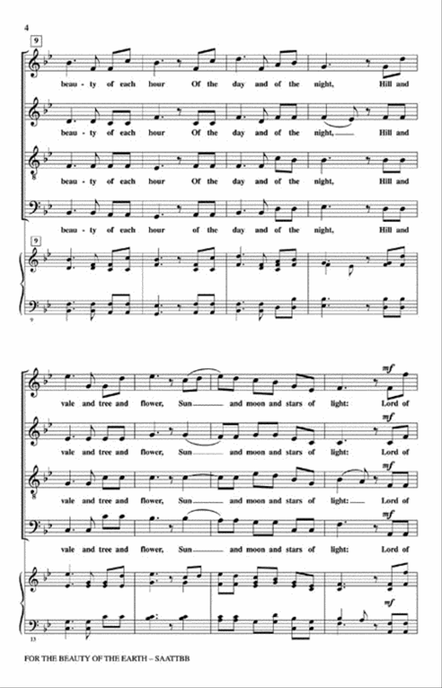 For the Beauty of the Earth A Cappella scores gallery preview page 3
