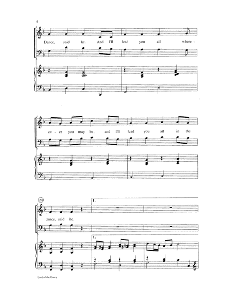 Lord of the Dance Lord of the Dance 2-Part scores gallery preview page 4