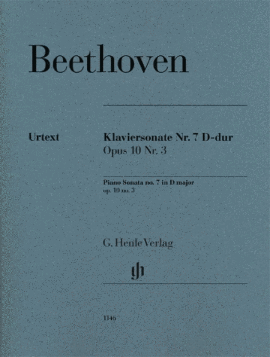 Book cover for Piano Sonata No. 7 in D Major, Op. 10, No. 3