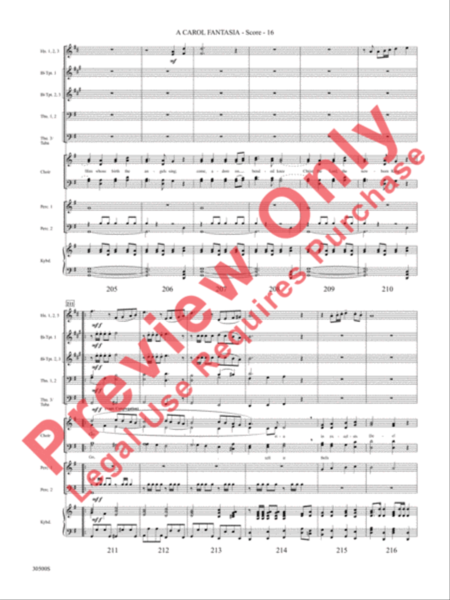 A Carol Fantasia A Carol Fantasia Choir scores gallery preview page 17