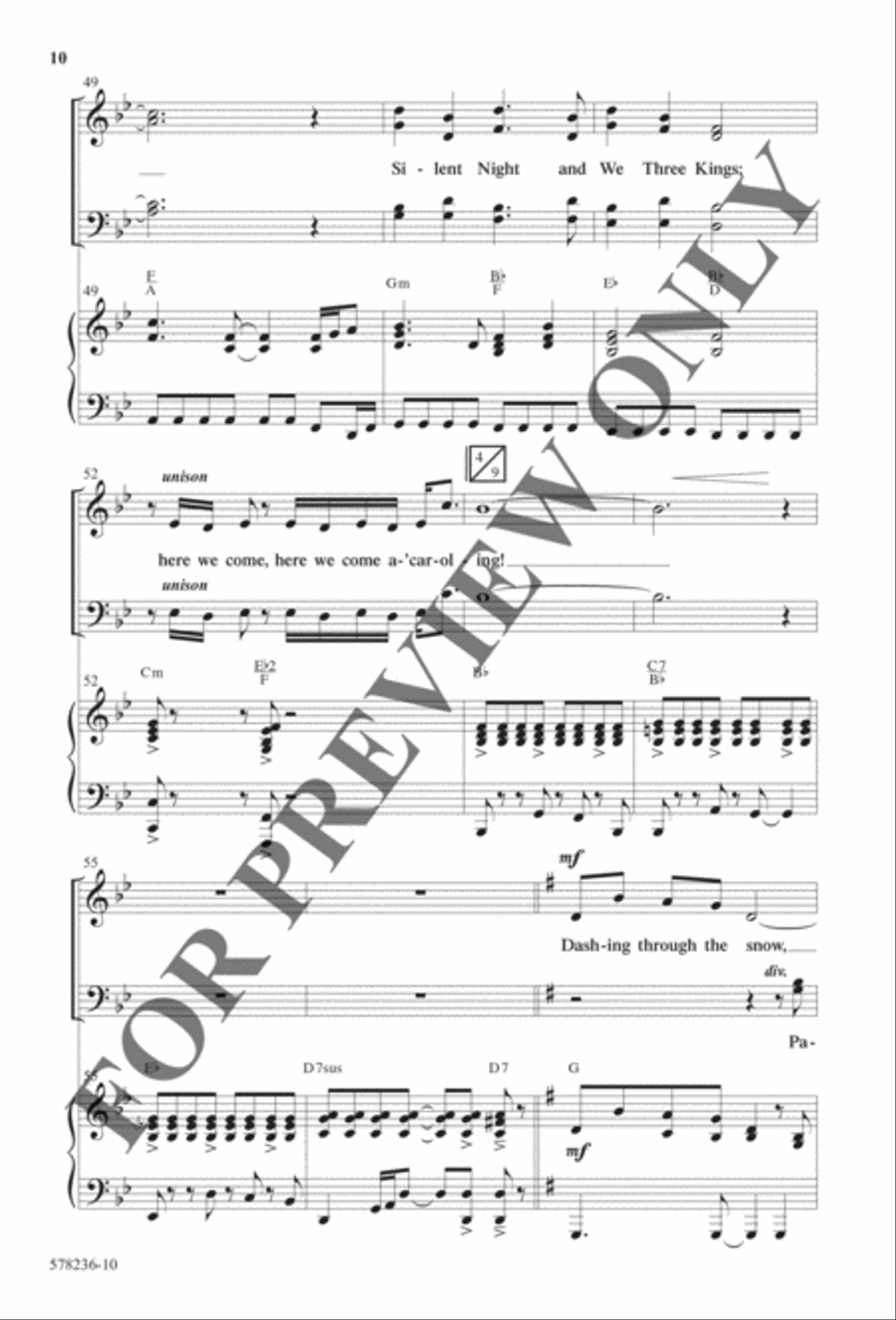 Here We Come a'Caroling - Anthem Choir scores gallery preview page 9