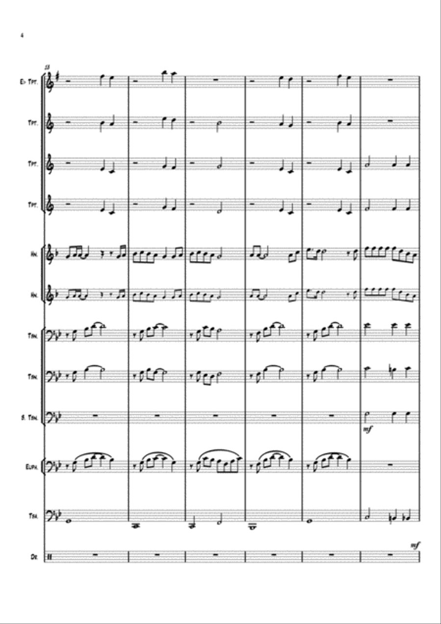 Bohemian Rhapsody Brass Ensemble scores gallery preview page 4