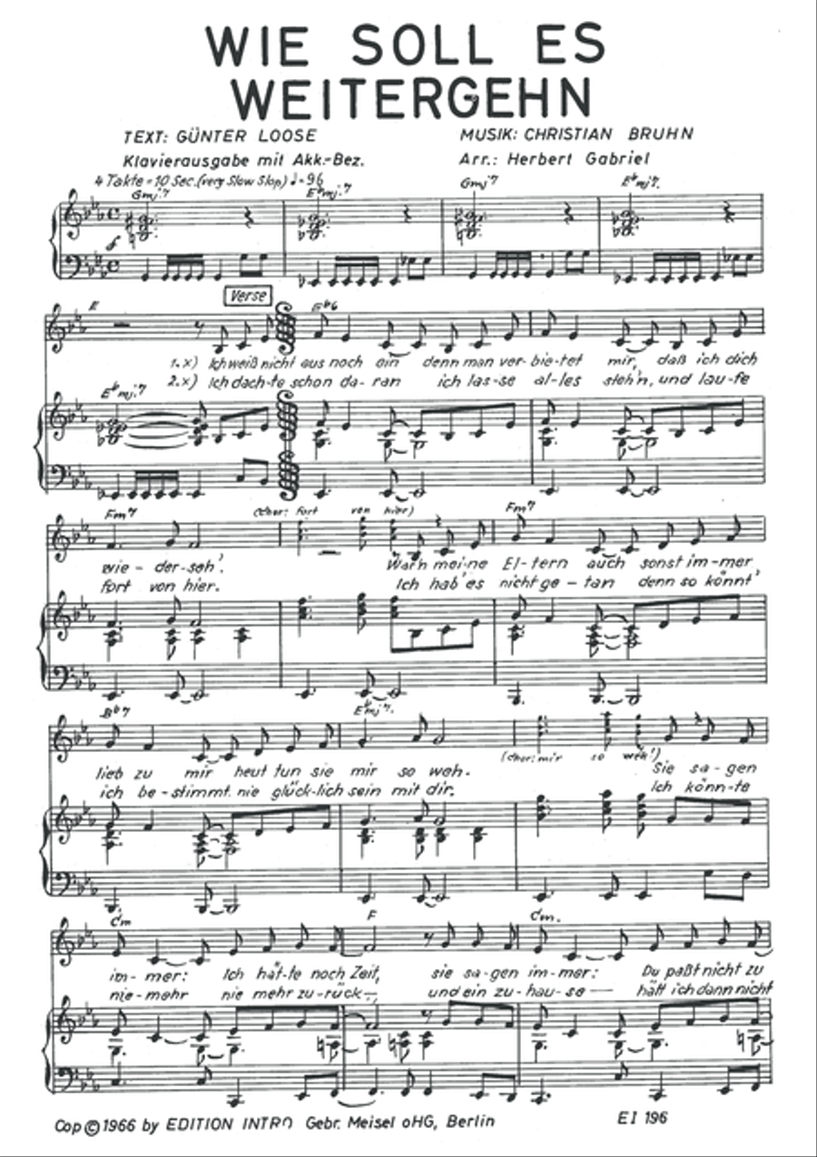 Wie soll es weitergehn Wie soll es weitergehn Piano, Vocal scores gallery preview page 3
